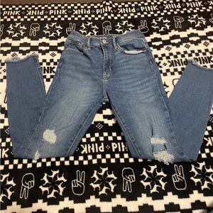 Old Navy Light Blue Distressed Skinny Jeans